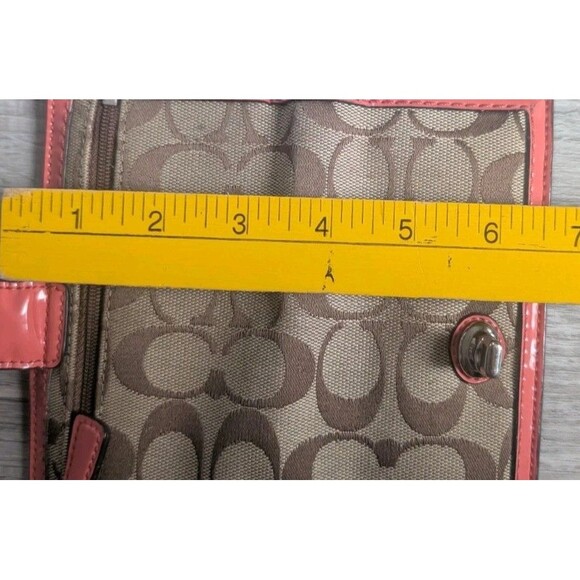 Coach Park Signature C Multi Case Turn Lock Wallet Tearose Khaki - Picture 12 of 12